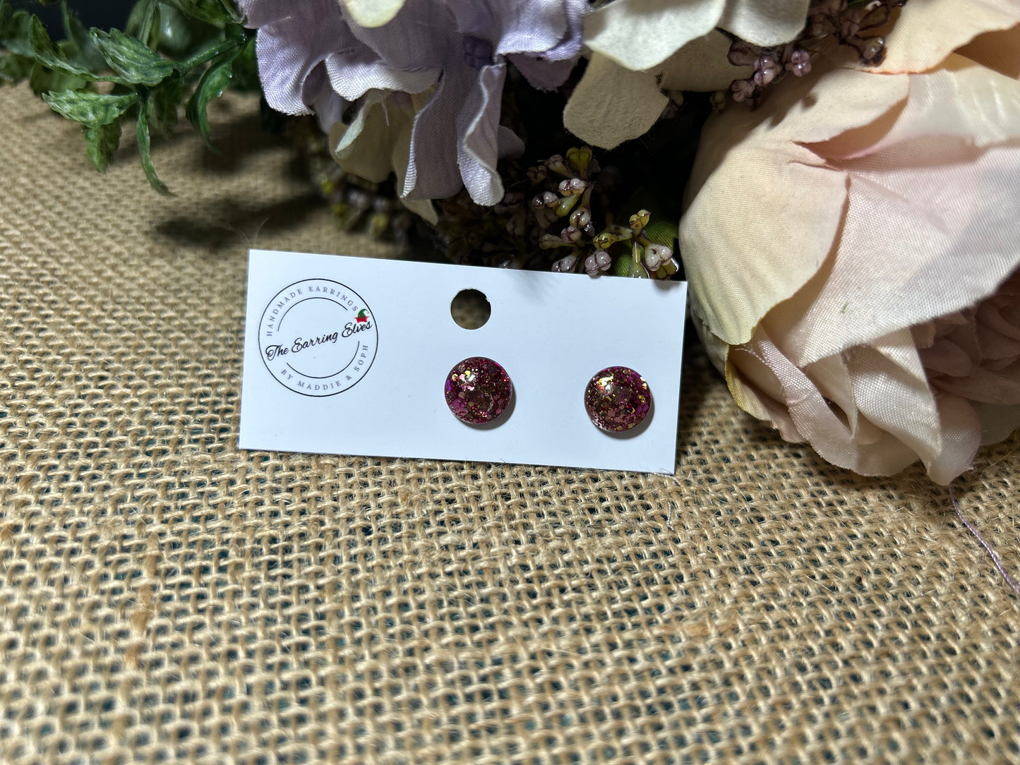 Pink Champagne 10mm Domed studs