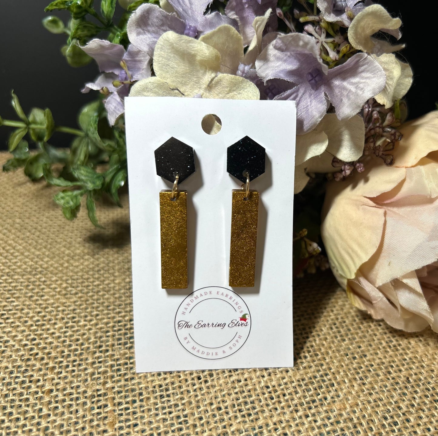 Midnight Gold Elegance Dangles