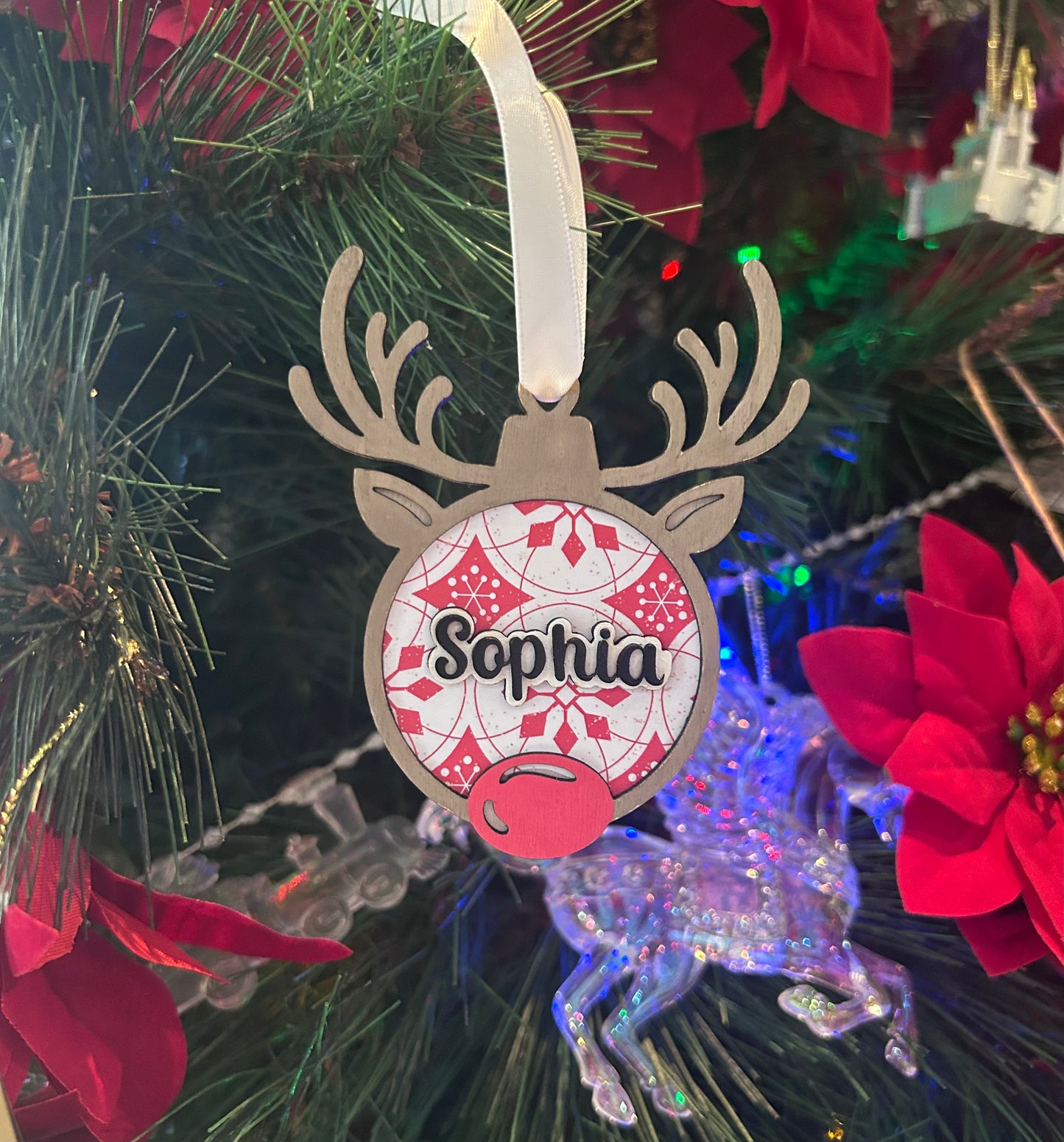 Personalised Reindeer ornaments