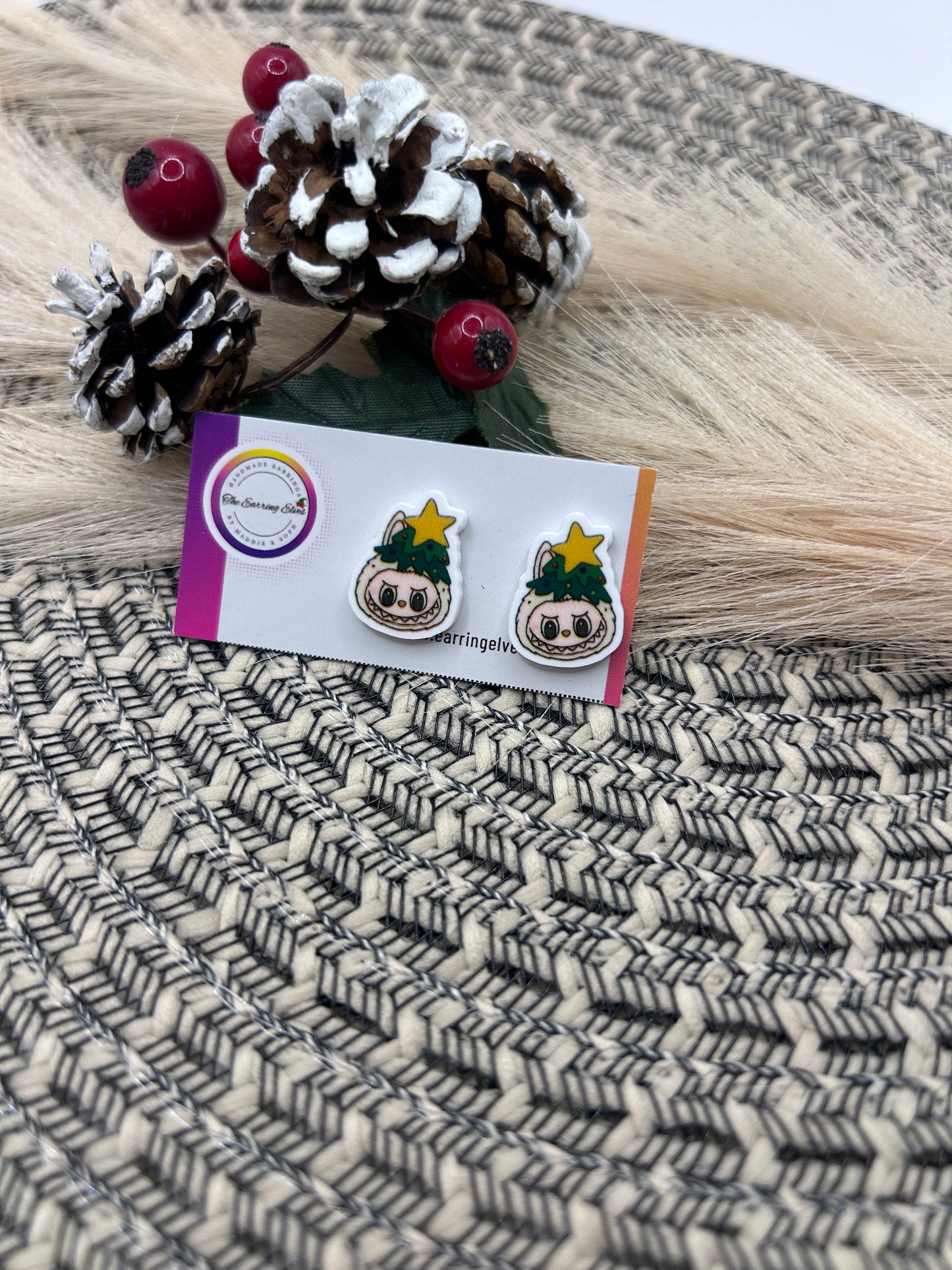 Christmas Labubu Studs