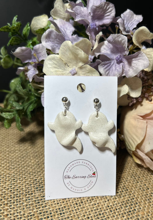 Whimsical Frost Ghost Dangles