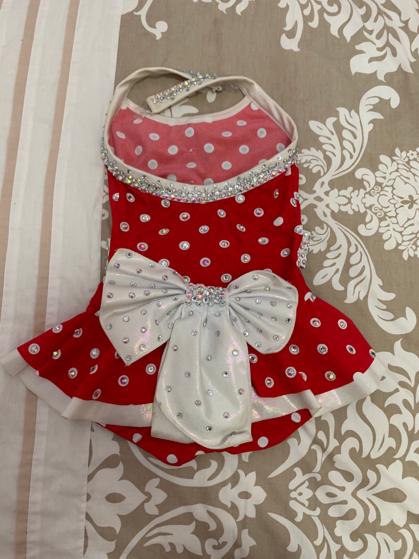 Child’s Size 6 Red & white Polkadot with matching headband