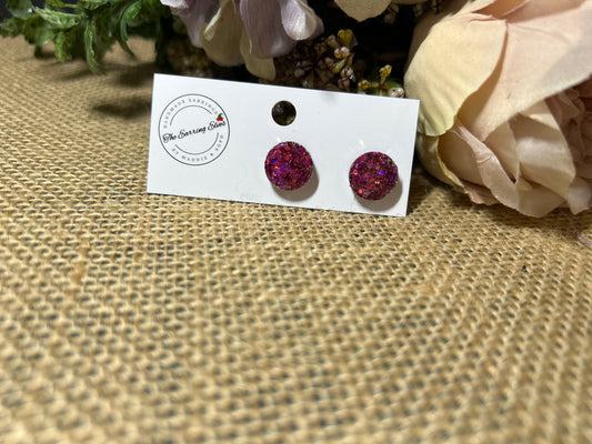 Pink Nebula 10mm Studs