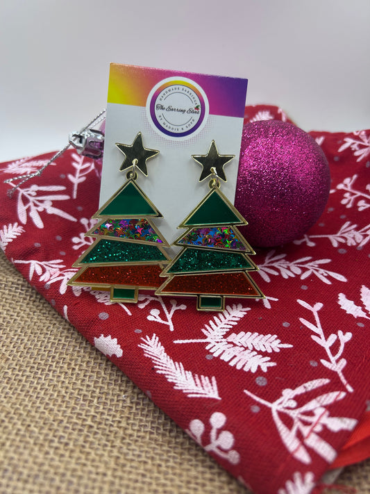 Acrylic Christmas tree dangles