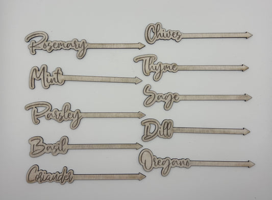Herb plant markers- set of 10