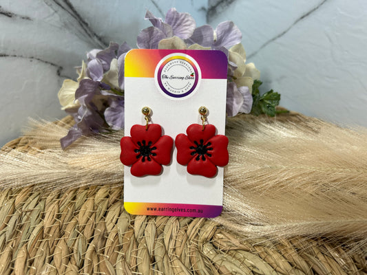 Large Poppy Dangles