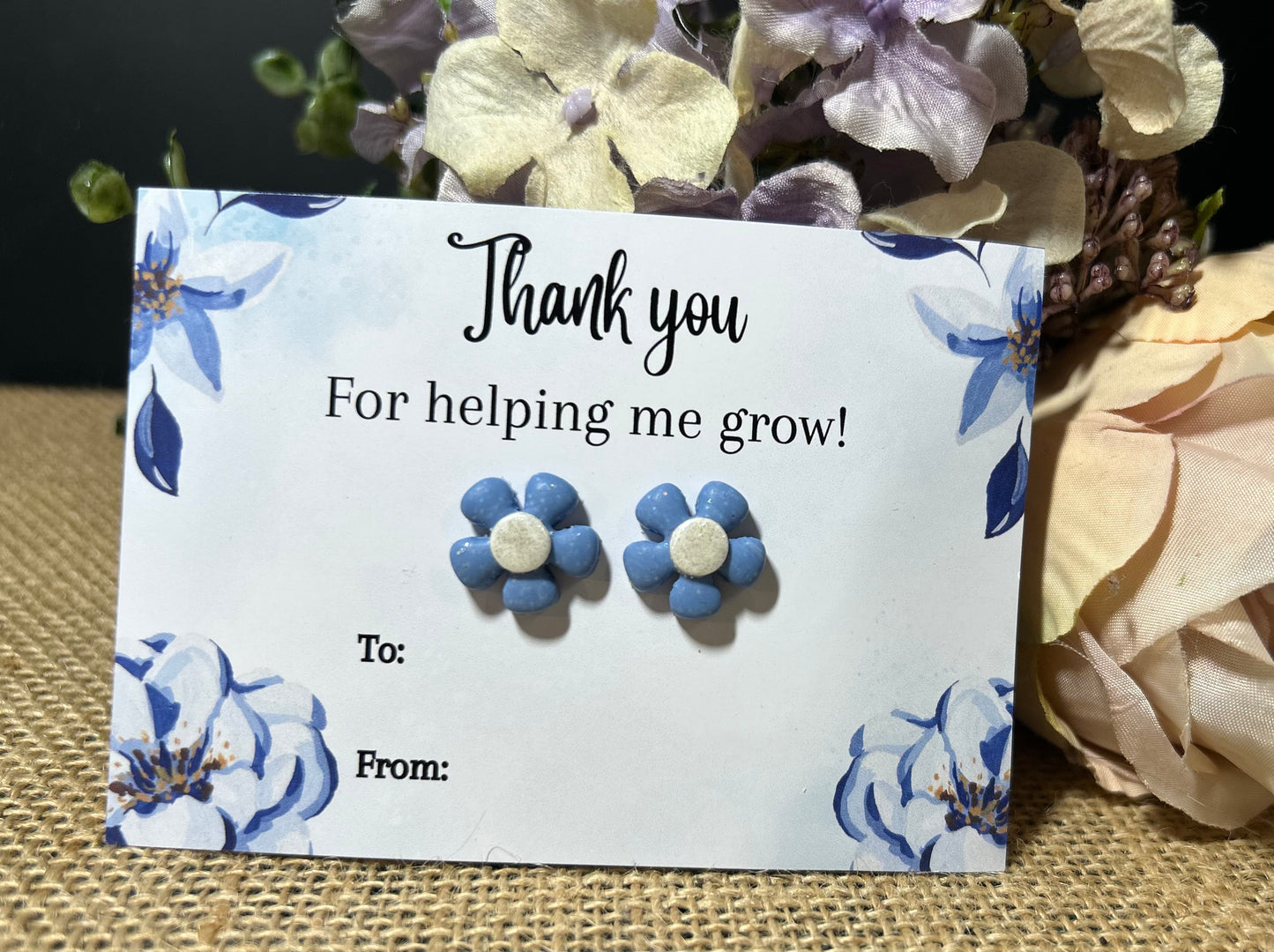 Teachers Gift Floral Stud Sets