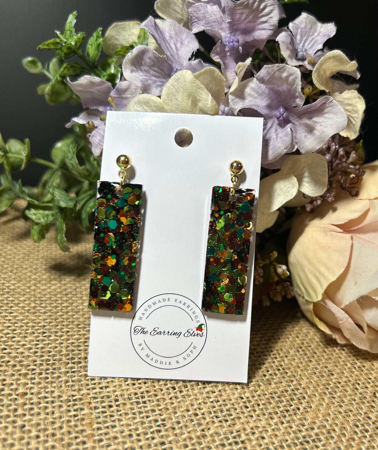 Camo Sparkle Cascade Dangles