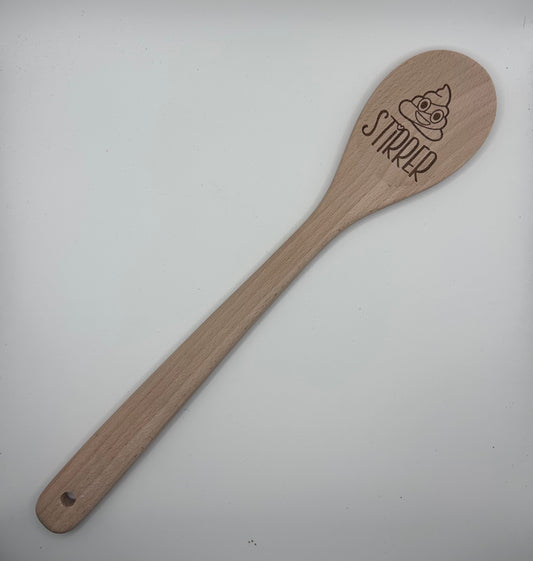Punny Laser Engraved wooden spoon