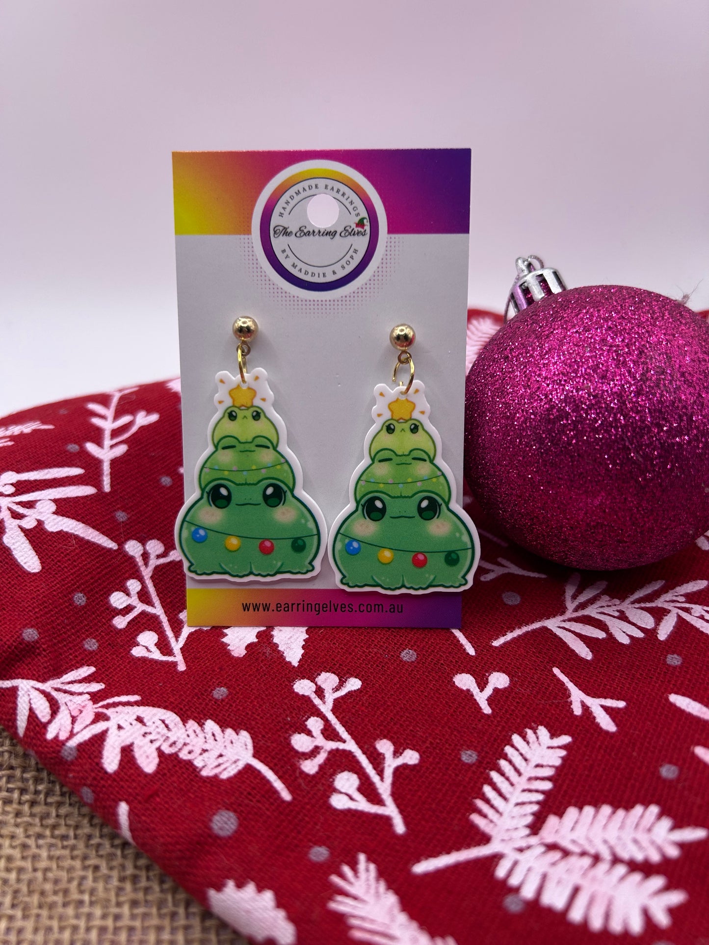 Christmas tree frog Dangles