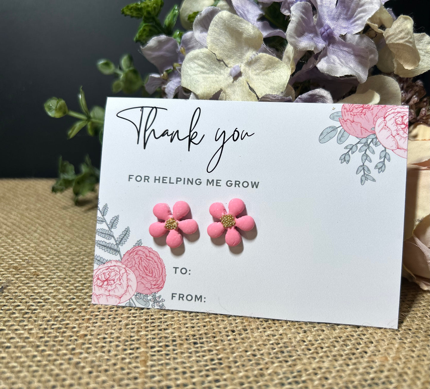 Teachers Gift Floral Stud Sets