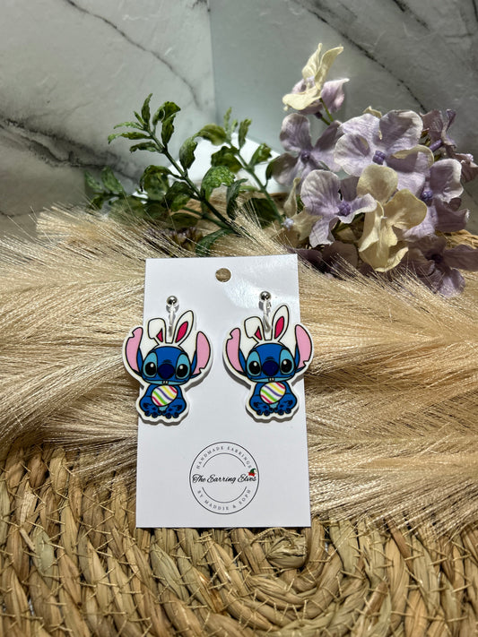 Stitch Inspired Easter Dangles