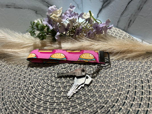 Pink Patty Key Fob Wristlet