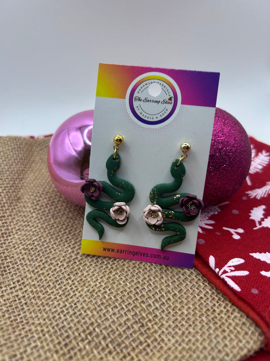 Floral Snake Dangles