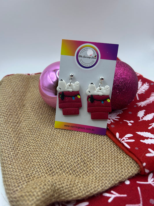 Snoopy Christmas Earrings