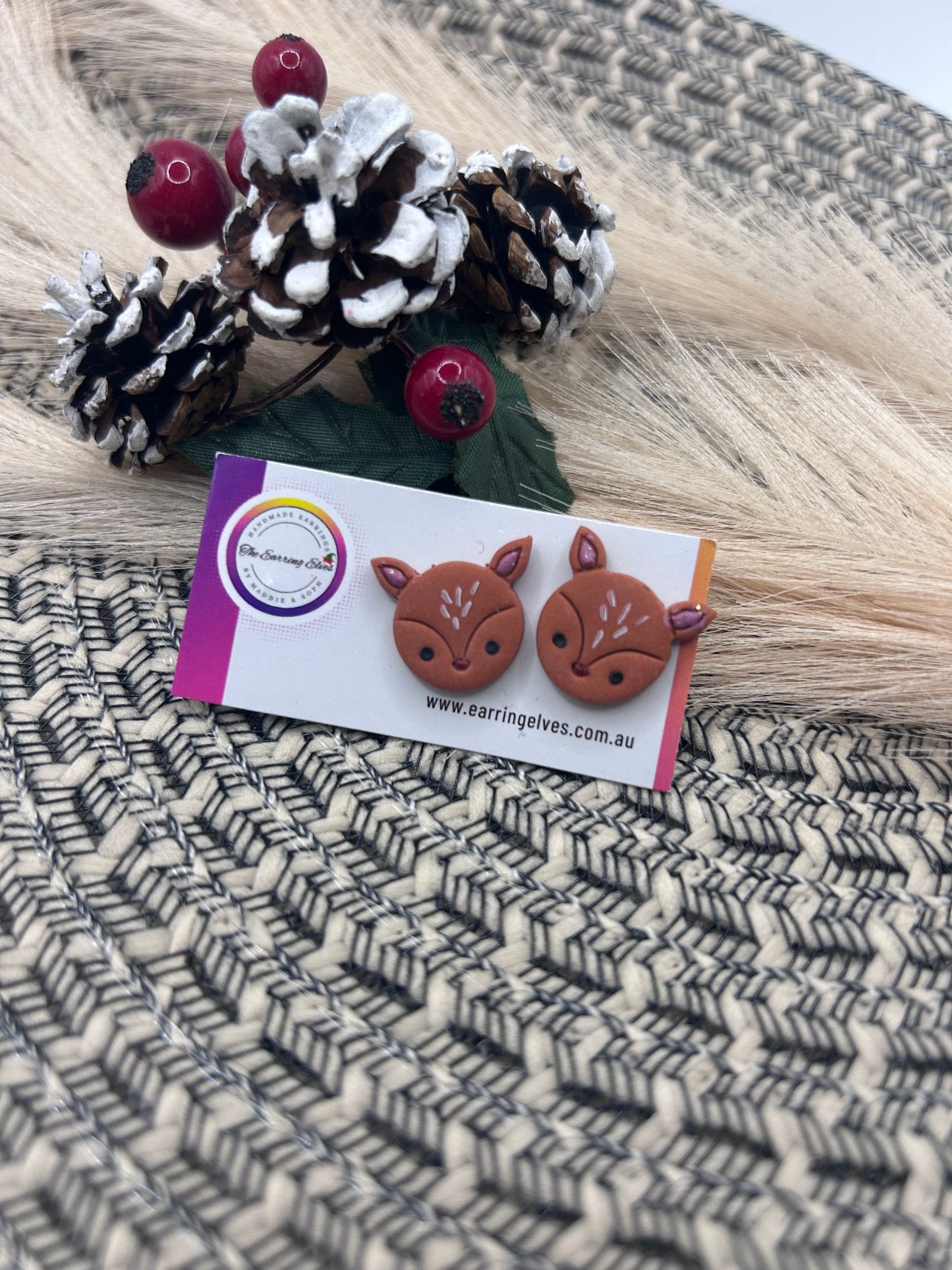 Christmas Deer Studs