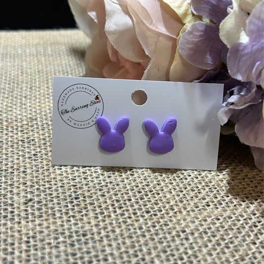 Bunny Head Studs Pastel Purple